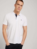 Polo majica sa malim izvezenim logom - Bela_1343581