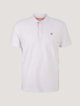 Polo majica sa malim izvezenim logom - Bela_1343581