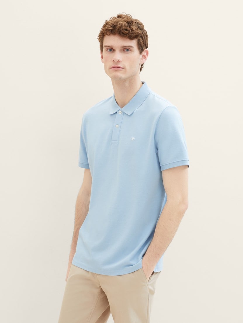  Polo majica z vezenim logotipom - Modra-1031006-32245