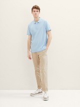 Polo-majica s malim izvezenim logom - Plava_261184