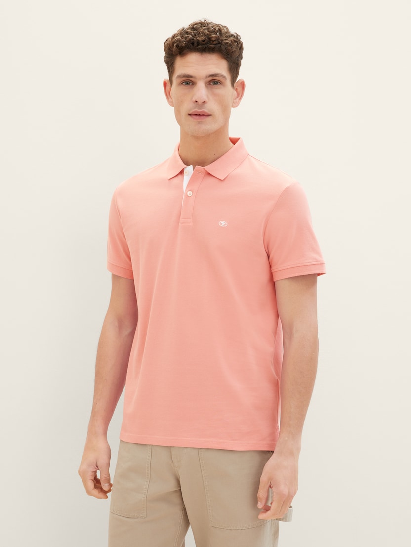 Polo-majica s malim izvezenim logom - Ružičasta_5079325