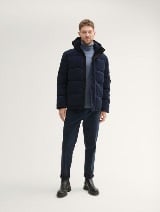 Puffer jakna sa kapuljačom - Plava_7607999
