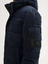 Puffer jakna sa kapuljačom - Plava_7607999
