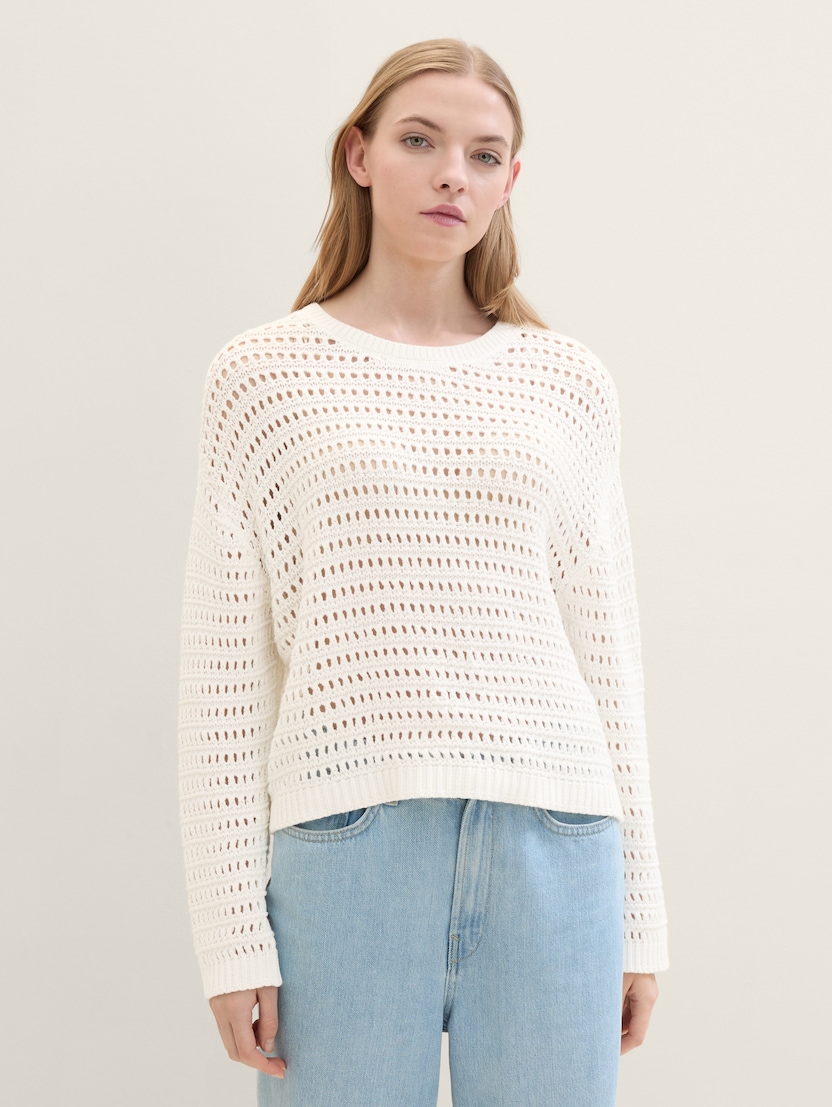  Strukturiran pulover - Bela-1042028-10332