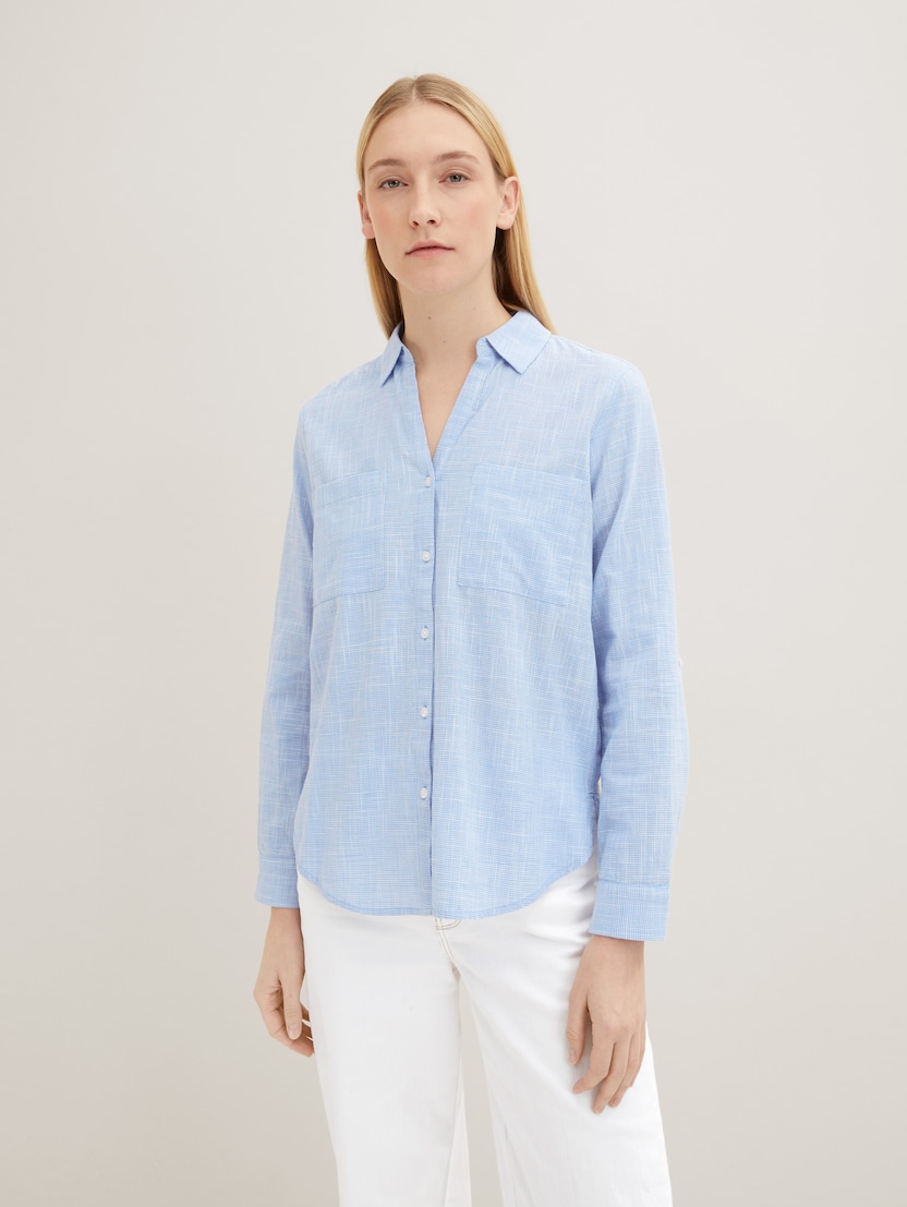 Strukturirana bluza - Modra_8849071